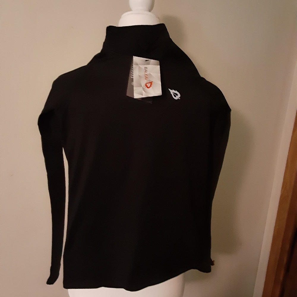 Boys Baeleaf Shirt Large Long Sleeve Black NWT